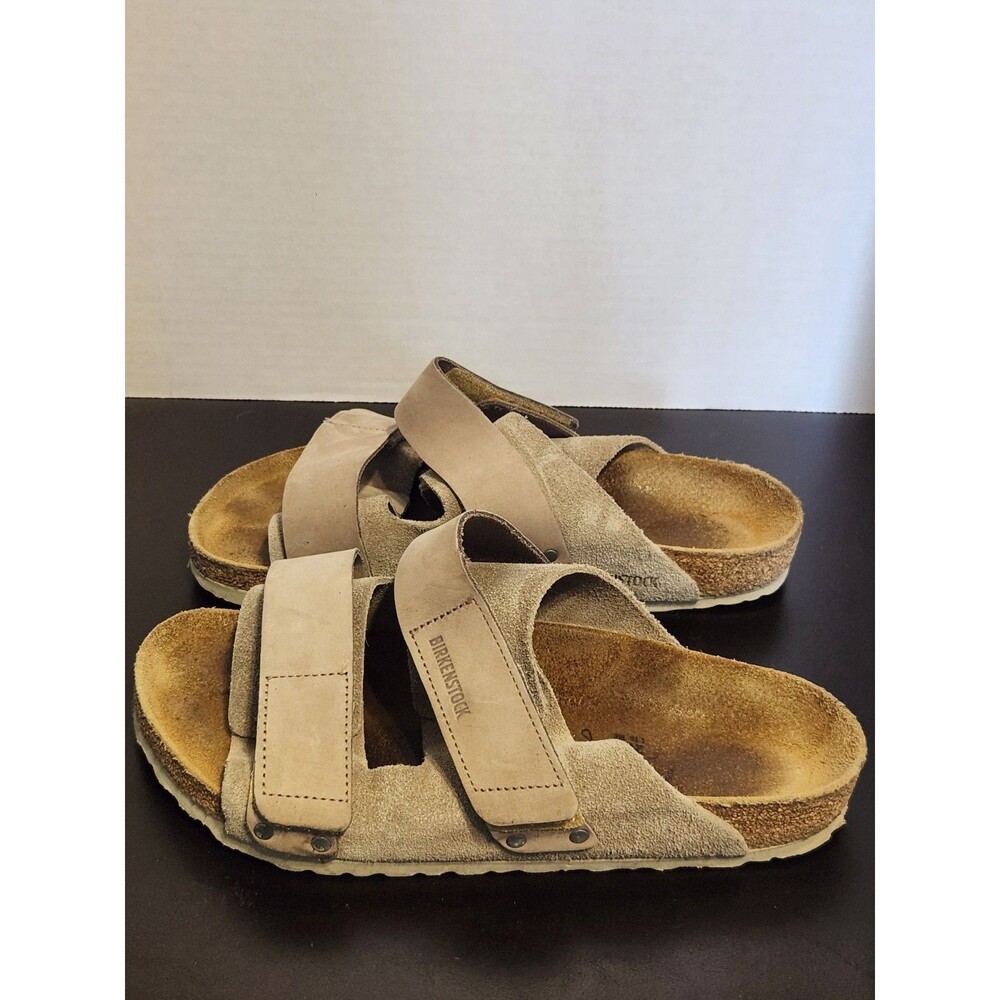 Birkenstock Beige Suede Uji Two-Strap Sandals